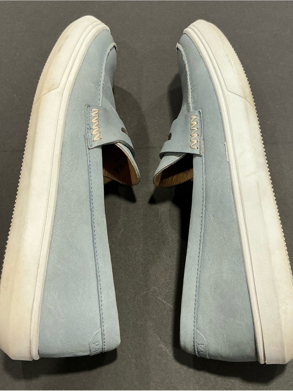Portland Leather Patina Blue Leather Loafers Size 10.5 Fits 10 - Picture 10 of 11